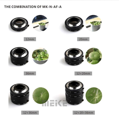 Meike MKNA-MKNAFA Nikon Macro Extension Tube Set