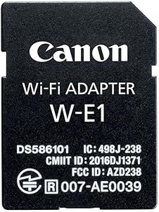 Canon W-E1 Wi-Fi Adapter for EOS 7D/5DS Cameras