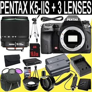Pentax K-5 IIs DSLR with 18-135mm Weather Resistant Lens Bundle