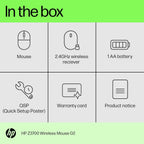 HP Z3700 G2 White Wireless Mouse Portable