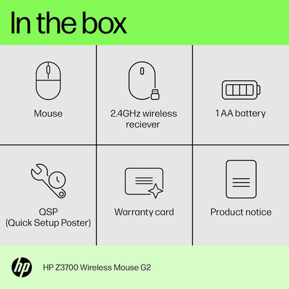 HP Z3700 G2 White Wireless Mouse Portable