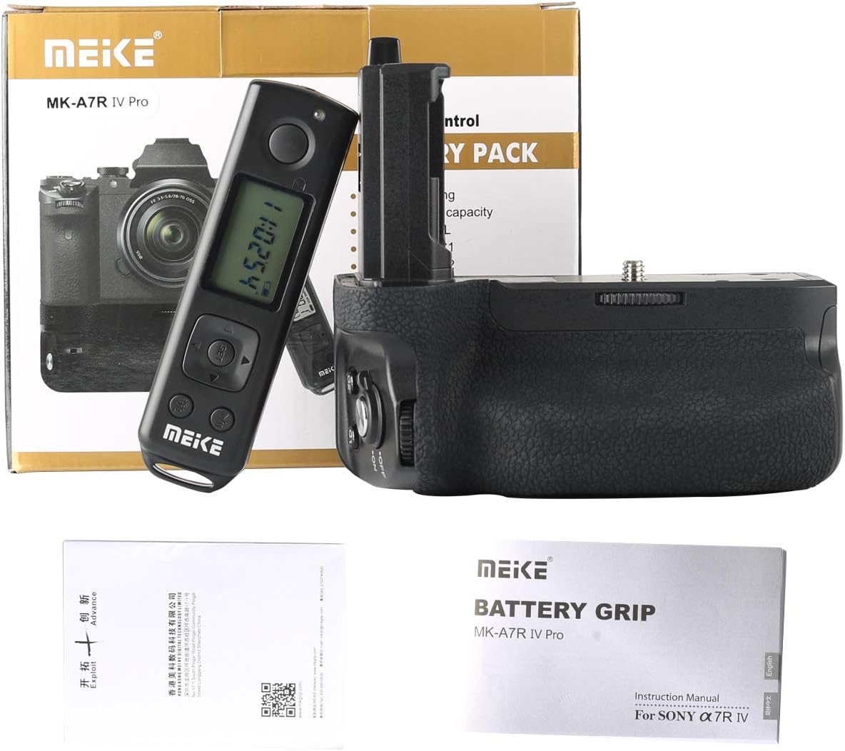Meike MK-A7R IV Pro Battery Grip for Sony A7R IV, A7IV, A9II
