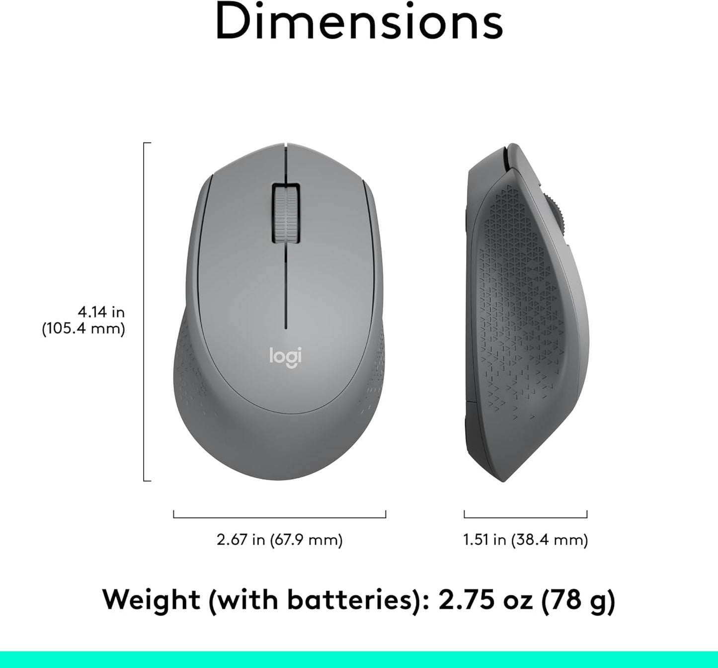 Logitech 910-004908 M330 SILENT Wireless Mouse (Grey)