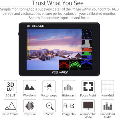 FEELWORLD LUT7-US 7" 2200nit Touchscreen DSLR Monitor