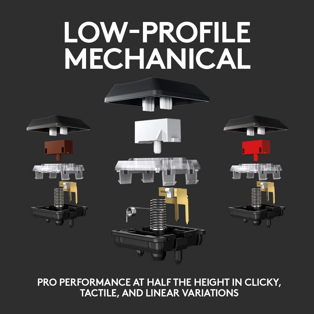 Logitech G815 LIGHTSYNC RGB Clicky Mechanical Keyboard (Renewed)