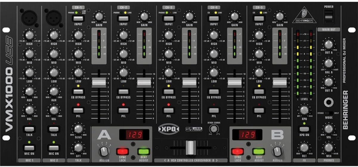 Behringer VMX1000USB 5-Channel DJ Mixer with USB Interface