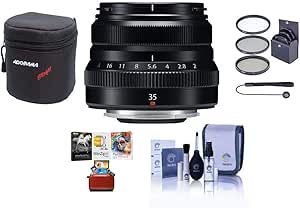 Fujifilm 35mm f/2 WR Lens Black Bundle Kit