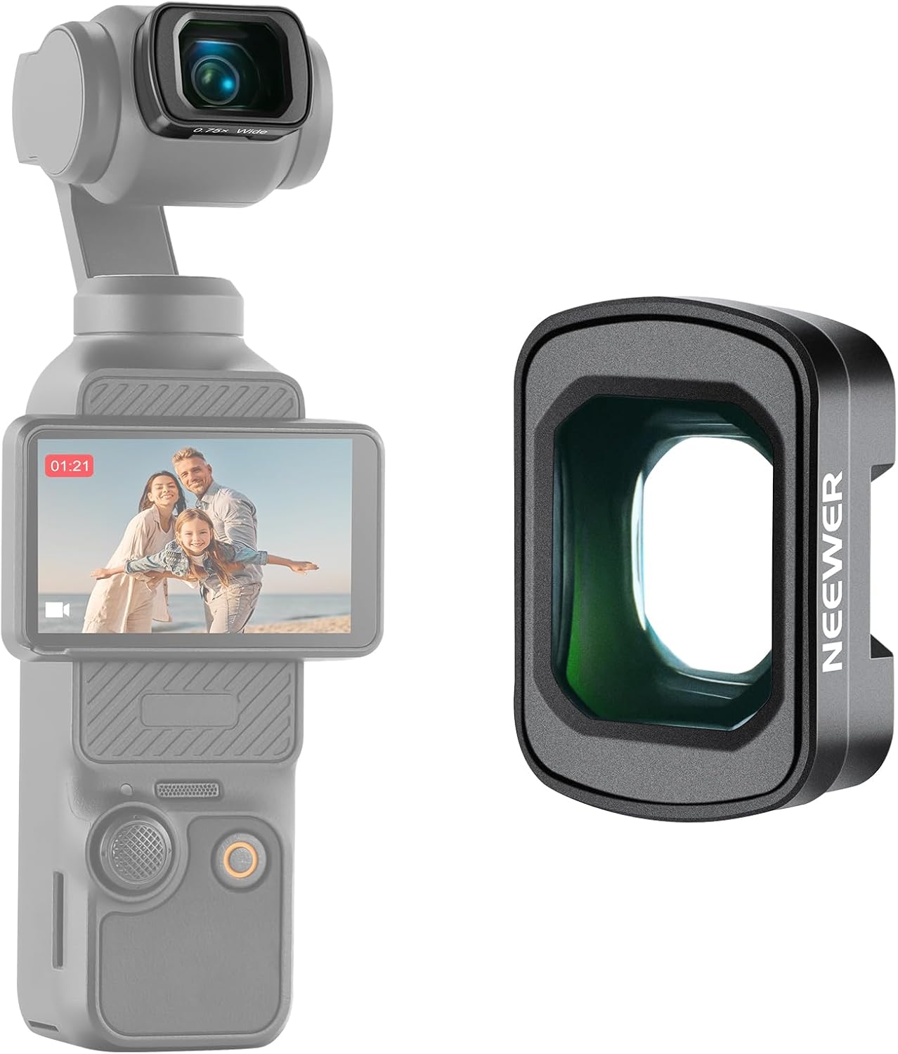 Neewer 10103763 0.75X Wide Angle Lens DJI Pocket 3