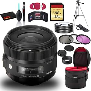 Sigma 301-306 30mm f/1.4 Nikon F Lens Bundle