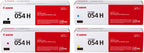 Canon CRG054HYCMYK Genuine 054 High Yield Toner Set - 4 Color