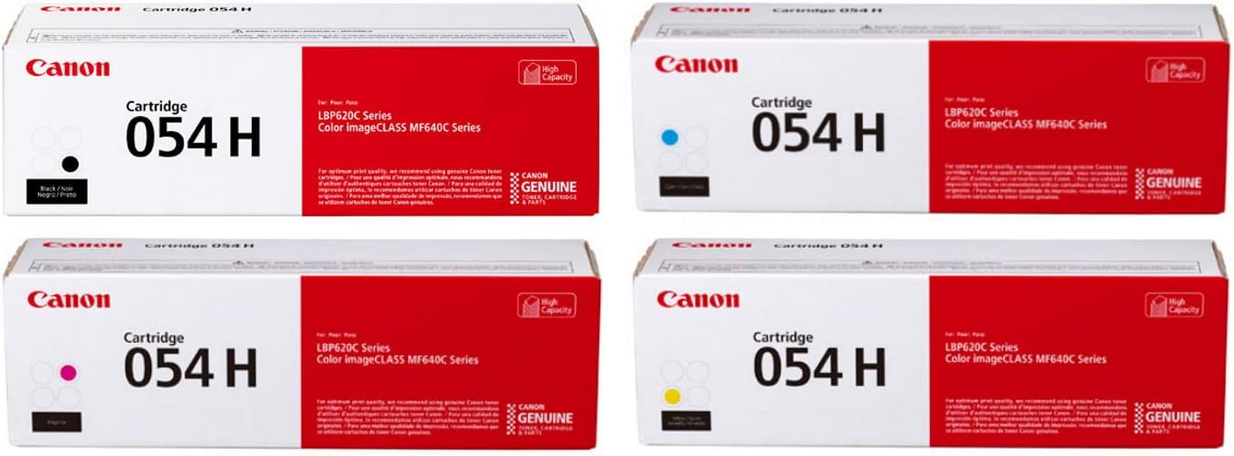 Canon CRG054HYCMYK Genuine 054 High Yield Toner Set - 4 Color