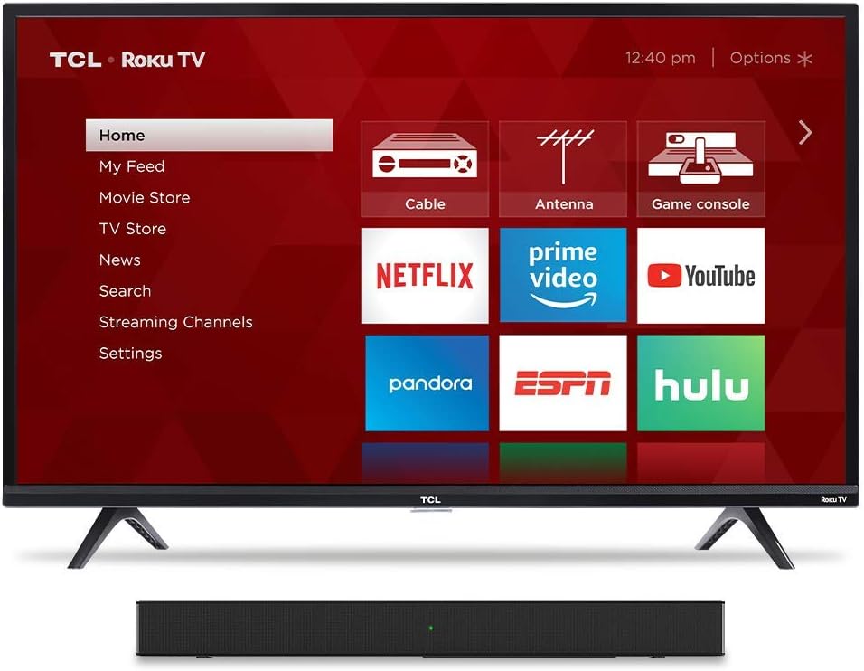 TCL 43" Roku TV & Alto 3 Sound Bar Combo