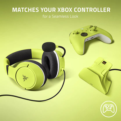 Razer Kaira X Charging Stand + Headset Bundle for Xbox - Electric Volt