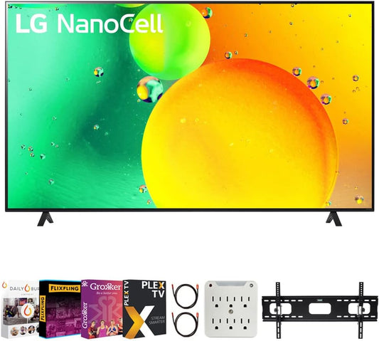 LG E6LG43NANO75UQA 43" NanoCell Smart TV Bundle - 4K UHD HDR