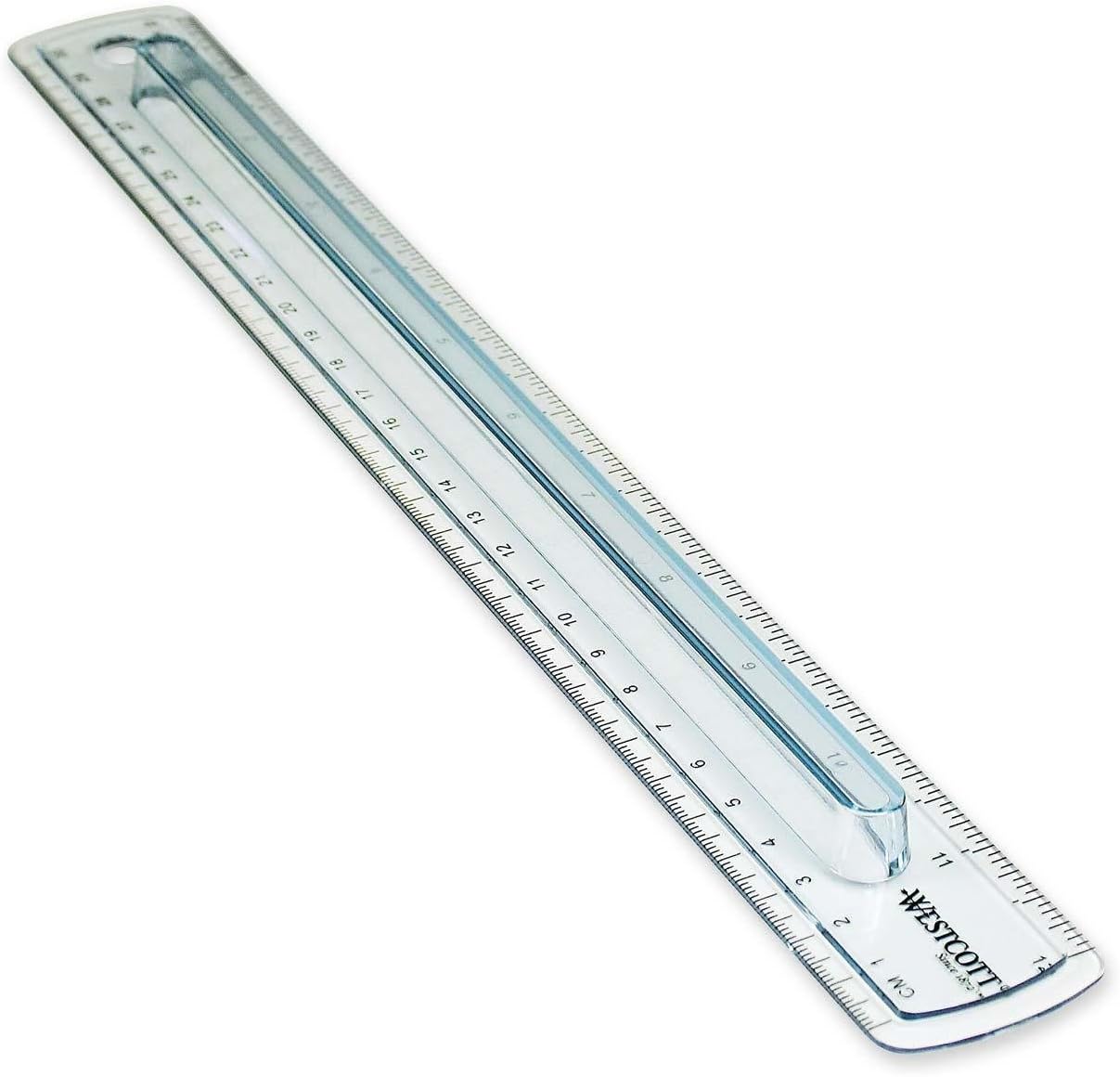 Westcott 00402 12-Inch Smoke Gray Plastic Ruler
