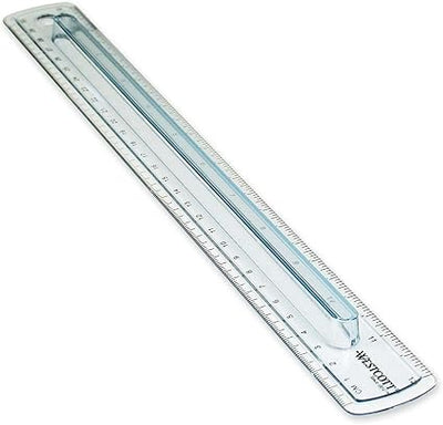 Westcott 00402 Finger Grip 12-Inch Ruler