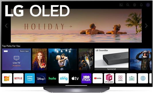 LG OLED77B2PUA 77" B2 Series OLED 4K Smart TV - Alexa Built-in