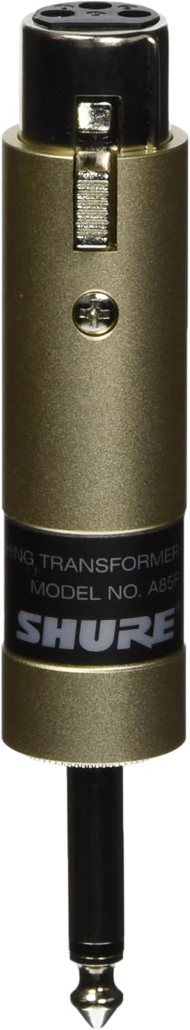 Shure A85F XLR to 1/4" Impedance Matching Transformer