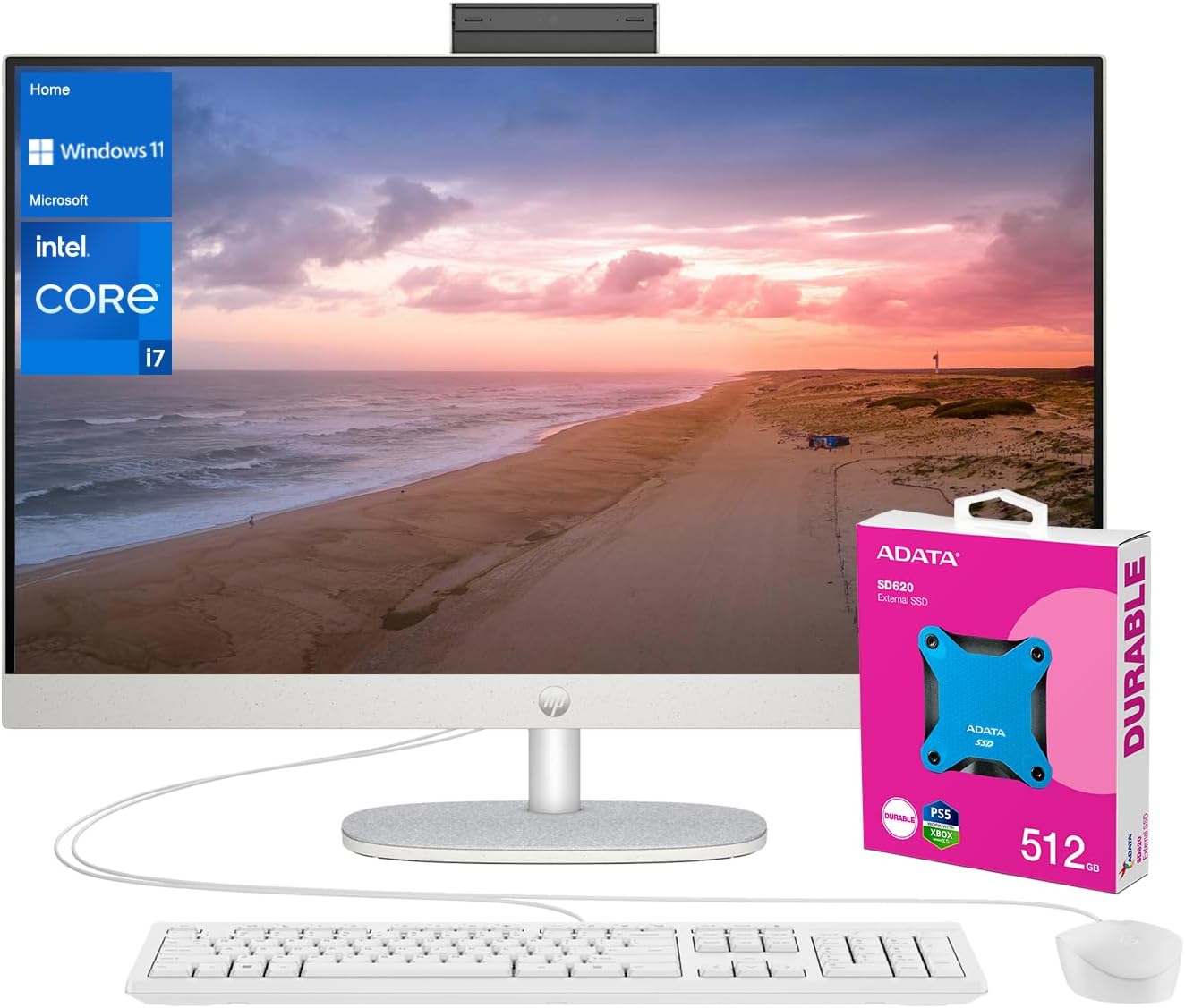 HP TPC-Q095-27 27" i7 All-in-One Desktop Bundle