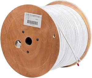 Monoprice 115406 1000ft RG59 Coaxial Cable - White