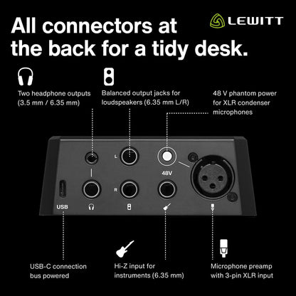 Lewitt CONNECT 2 XLR USB Audio Interface