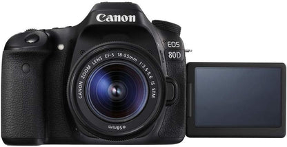 Canon EOS 80D DSLR Camera 18-55mm Lens Bundle