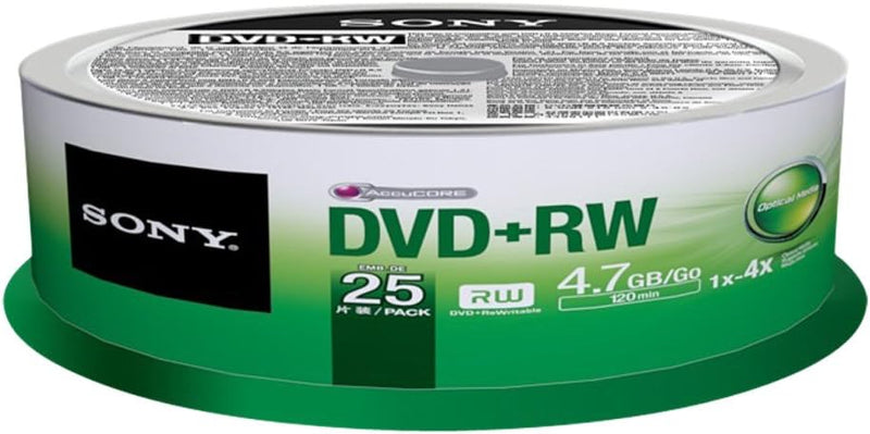 Sony 25DPW47SP DVD+RW 4.7GB 4X Rewritable Discs — main product image