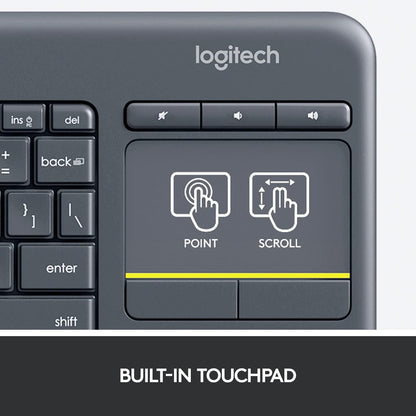 Logitech K400 Plus Wireless Touch Keyboard with Touchpad