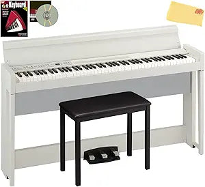 Korg AUS-C1AIRWH-COMBO-DLX C1 Air Digital Piano White Deluxe Bundle
