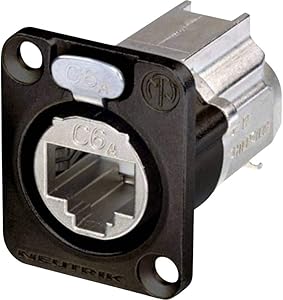 Neutrik NE8FDX-Y6-B CAT6A Ethernet Connector - Black — main product image