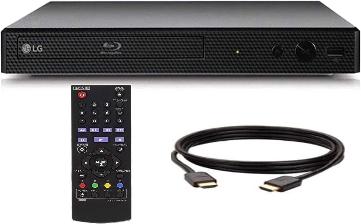 LG BP175 Blu-Ray DVD Player HDMI Cable Bundle