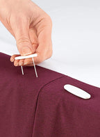 B+W 9111 Bedskirt Pins White 8-Piece Set