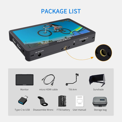 FEELWORLD F5 Pro V4 6" Touch Screen 4K HDMI Camera Monitor