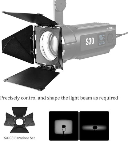 Godox SA-08 Barn Door Set for S30 LED Light