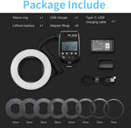 Godox MF-R76 Macro Ring Flash for Sony Canon Nikon Fuji