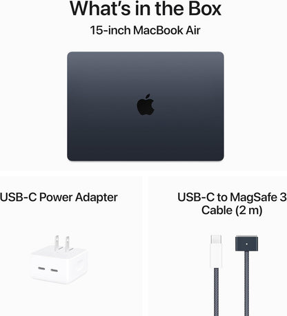 Apple MRYV3LL/A 2024 MacBook Air 15-inch - M3 Chip, 512GB SSD - Midnight