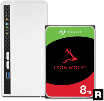 QNAP TS-233-28ST-US 8TB Home NAS - IronWolf RAID