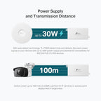 TP-Link TL-PI30G Gigabit PoE+ Injector Adapter