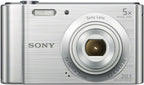 Sony DSCW800 20.1MP Digital Camera - Silver (Easy Mode)