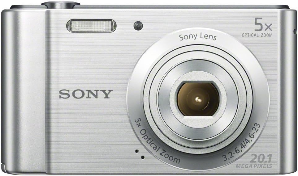 Sony DSCW800 20.1MP Digital Camera - Silver (Easy Mode)