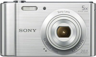 Sony DSCW800 20.1MP Digital Camera - Silver (Easy Mode)