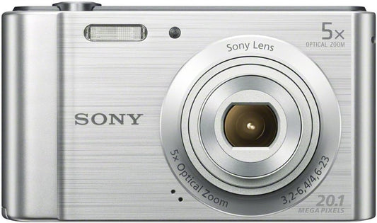 Sony DSCW800 20.1MP Digital Camera - Silver (Easy Mode)