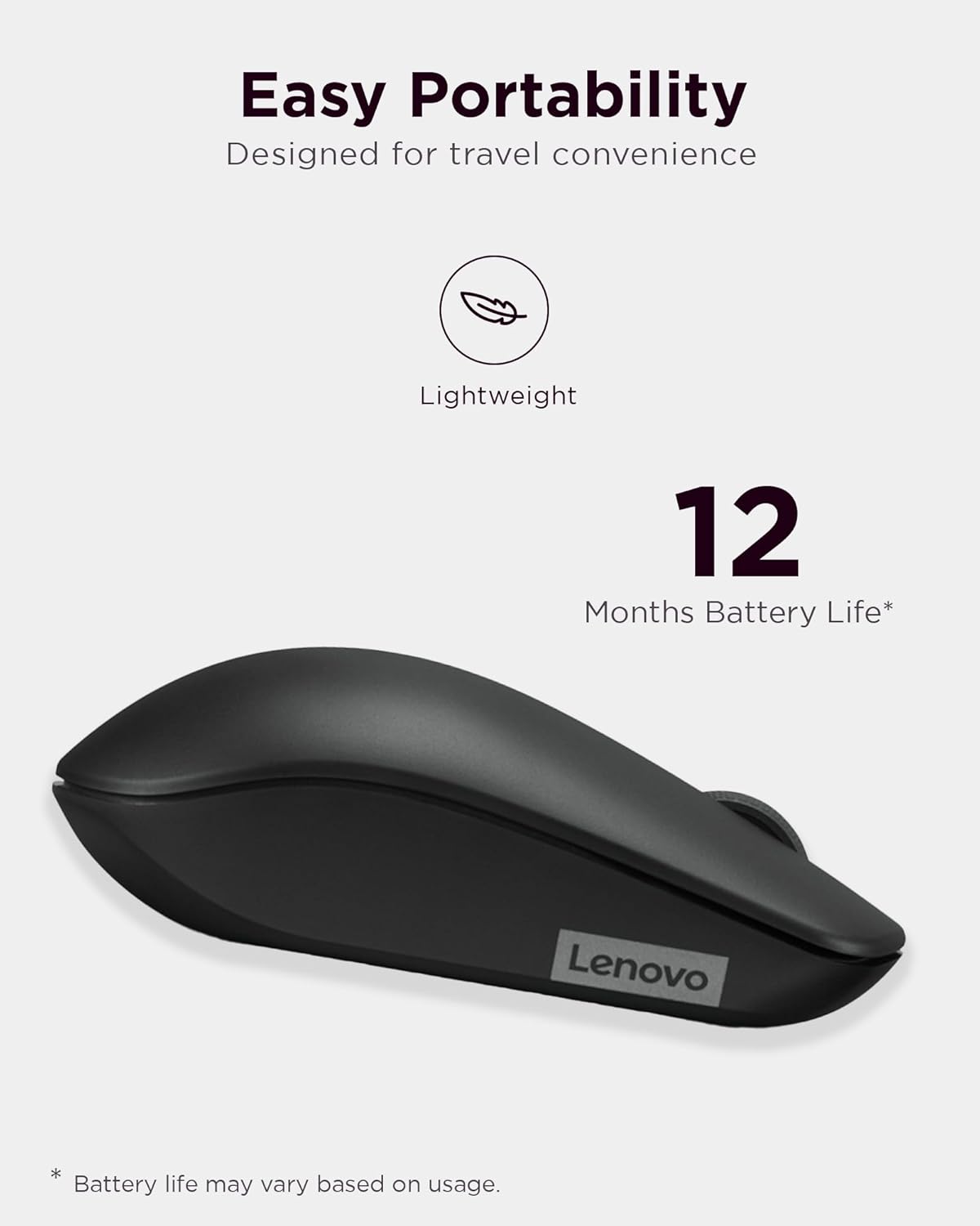 Lenovo 530MOUSE Wireless Ambidextrous PC Mouse