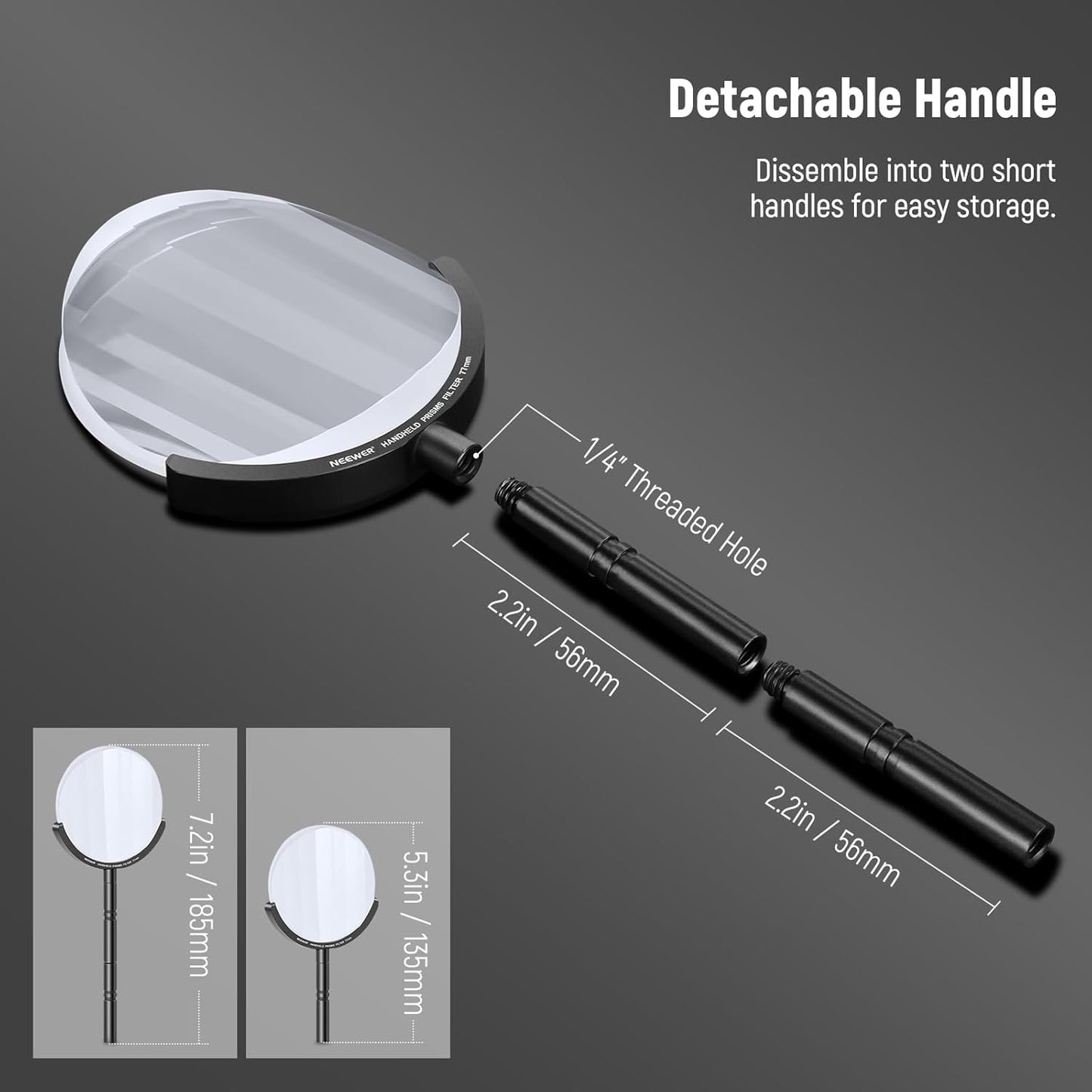 Neewer 77mm Handheld Kaleidoscope Prism Lens Filter