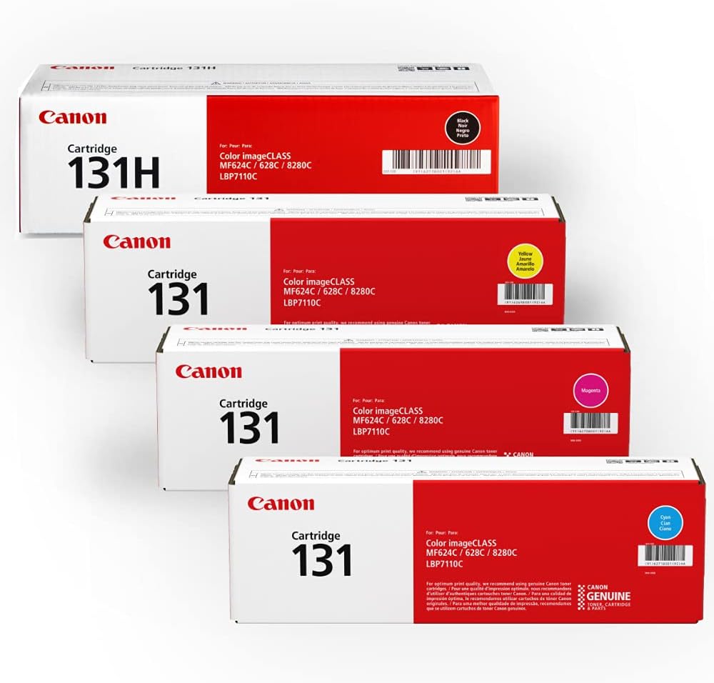 Canon CRG 131 Toner Bundle CMYHK High Capacity