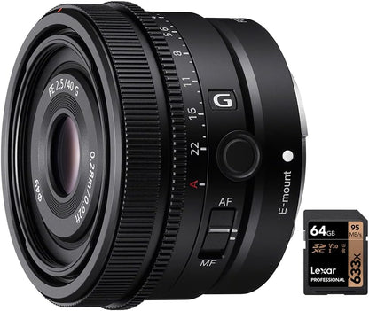 Sony E10SNSEL40F25G FE 40mm F2.5 G Lens Bundle
