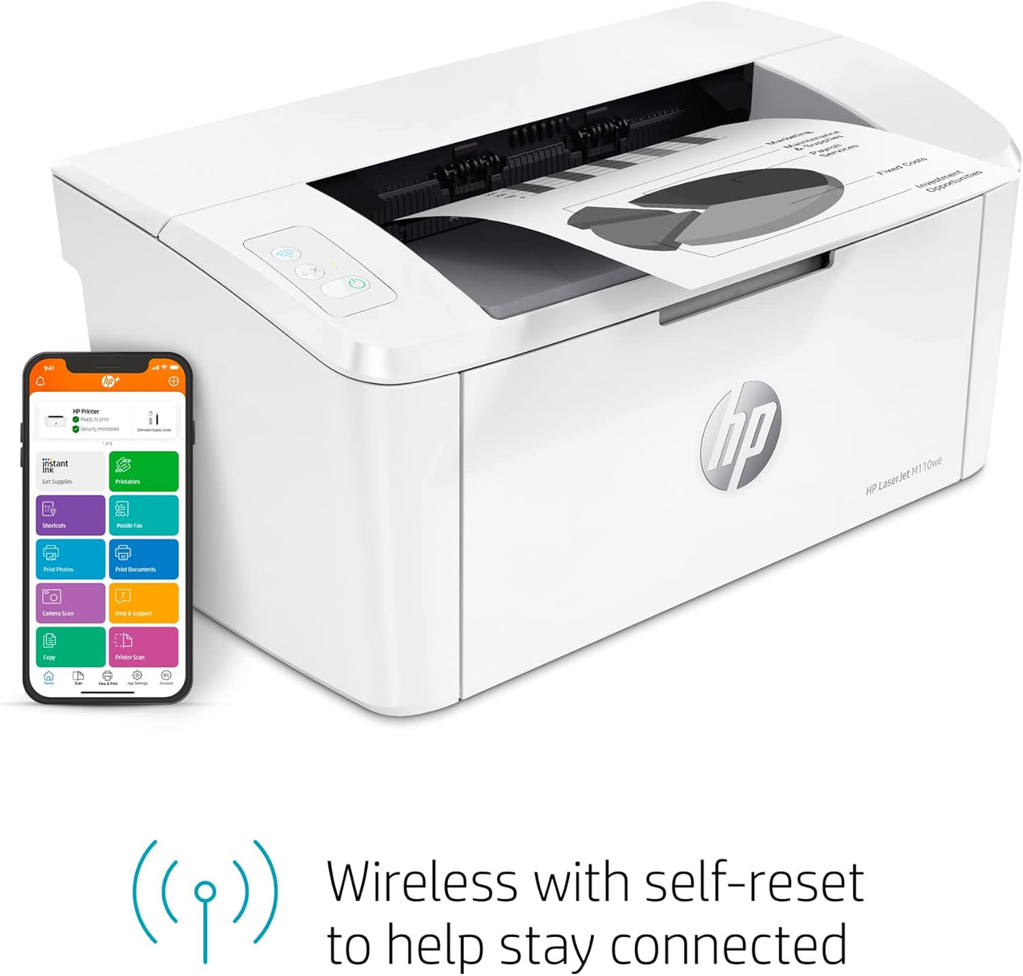 HP M110we LaserJet Wireless Printer HP+