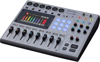 Zoom PodTrak P8 Podcast Recorder Bundle with ZDM-1 Mics