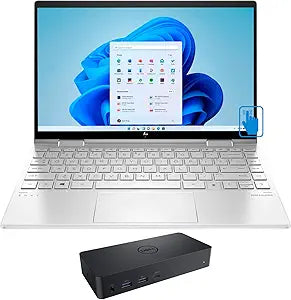 HP Envy x360 13m 2-in-1 Laptop - i7-1195G7, 8GB RAM, 512GB SSD, 13.3" Touch, Win 11 Pro, D6000 Dock