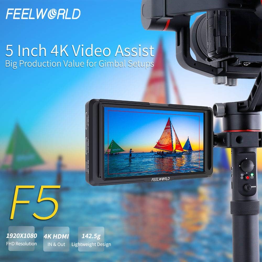 FEELWORLD F5-FBA 5 Inch On-Camera Field Monitor